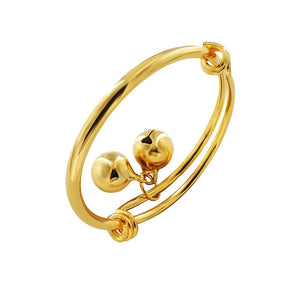 Baby Smooth Bangles with 2 Bell Jewelry Boys and Girls