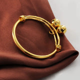 Baby Smooth Bangles with 2 Bell Jewelry Boys and Girls