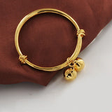 Baby Smooth Bangles with 2 Bell Jewelry Boys and Girls