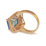 CZ Big Sea Rings For Party Girl 18k Hot Jewelry