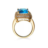 CZ Big Sea Rings For Party Girl 18k Hot Jewelry