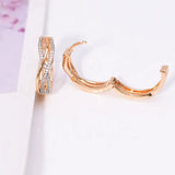 18k Mix Jewelry Zircon Big Hoop Earrings for Women
