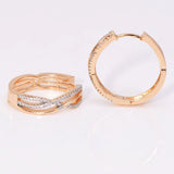 18k Mix Jewelry Zircon Big Hoop Earrings for Women