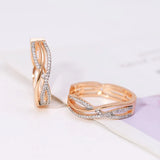 18k Mix Jewelry Zircon Big Hoop Earrings for Women