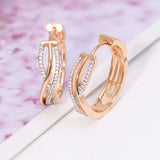 18k Mix Jewelry Zircon Big Hoop Earrings for Women