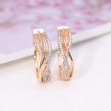 18k Mix Jewelry Zircon Big Hoop Earrings for Women