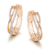 18k Mix Jewelry Zircon Big Hoop Earrings for Women
