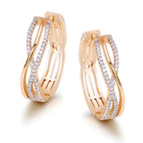 18k Mix Jewelry Zircon Big Hoop Earrings for Women