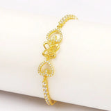 Zircon Love Hearts Bracelet For Women 24K Pure Lead and Nickel