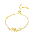 Zircon Love Hearts Bracelet For Women 24K Pure Lead and Nickel