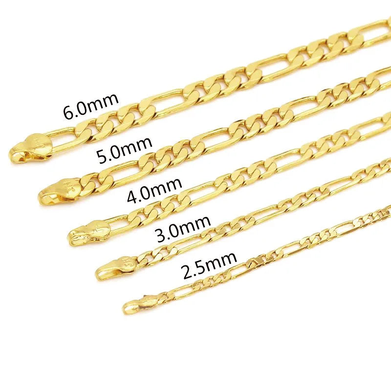 Yellow Plated NK1:3 Chain Necklace Lead/Nickel Free