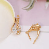 18k Zircon Hoop Earrings AAA+ Nickel