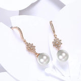 10mm Pearl Drop Earrings, Elegant Women's Jewelry