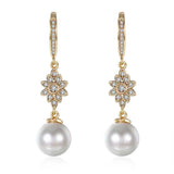 10mm Pearl Drop Earrings, Elegant Women's Jewelry