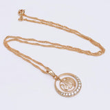 18 K Islamic Allah Pendant Necklace with Matching Chain