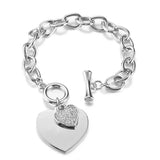 Heart Charms Bracelet Crystal Hot Jewelry
