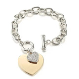 Heart Charms Bracelet Crystal Hot Jewelry