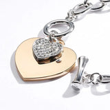 Heart Charms Bracelet Crystal Hot Jewelry