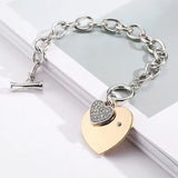 Heart Charms Bracelet Crystal Hot Jewelry