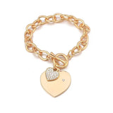Heart Charms Bracelet Crystal Hot Jewelry