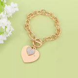 Heart Charms Bracelet Crystal Hot Jewelry