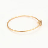 Lovely Flowers Zircon Bangle Bracelet for Young Women 18k High