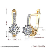 Royal Zircon Hoop Earrings 18k Jewelry AAA+ Nickel