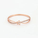 Micro Zircon Star Bangles & Bracelets for Women Rose