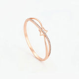 Micro Zircon Star Bangles & Bracelets for Women Rose