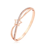 Micro Zircon Star Bangles & Bracelets for Women Rose