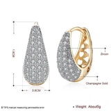 Micro Zircon Hoop Earrings 18k Jewelry for Women AAA+