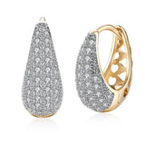 Micro Zircon Hoop Earrings 18k Jewelry for Women AAA+