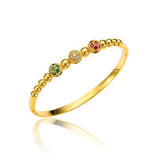 Multicolor Crystals Ball Bangle Bracelets for Women 18.5 cm XP