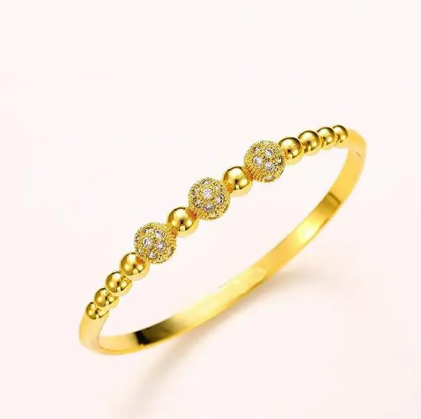 Multicolor Crystals Ball Bangle Bracelets for Women 18.5 cm XP