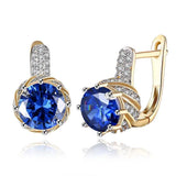 18k Royal Micro Zircon Hoop Earrings for Women AAA+ Nickel