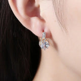18k Royal Micro Zircon Hoop Earrings for Women AAA+ Nickel