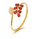 Retro Red Fruit Bangle 24k Gold Plated Date Wear