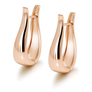 Big Smooth Hoop Earrings Women 18k No Stone Hot Jewelry