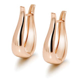 Big Smooth Hoop Earrings Women 18k No Stone Hot Jewelry