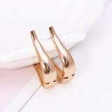 Big Smooth Hoop Earrings Women 18k No Stone Hot Jewelry