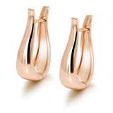 Big Smooth Hoop Earrings Women 18k No Stone Hot Jewelry