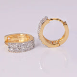 Micro Zircon Hoop Earrings 18 k Mix Jewelry