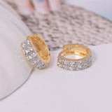 Micro Zircon Hoop Earrings 18 k Mix Jewelry