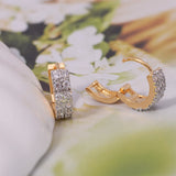 Micro Zircon Hoop Earrings 18 k Mix Jewelry