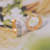 Micro Zircon Hoop Earrings 18 k Mix Jewelry