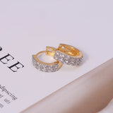 Micro Zircon Hoop Earrings 18 k Mix Jewelry