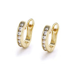 14K Light Zircon Hoop Earrings AAAA+ Jewelry