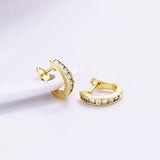 14K Light Zircon Hoop Earrings AAAA+ Jewelry