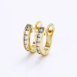 14K Light Zircon Hoop Earrings AAAA+ Jewelry
