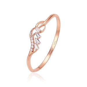 Rose 585 Flowers Zircon Bangles Bracelets for Women